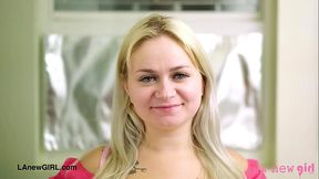 Gorgeous blonde model took a shower