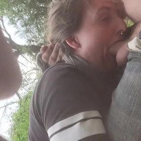 Blowjob by the River