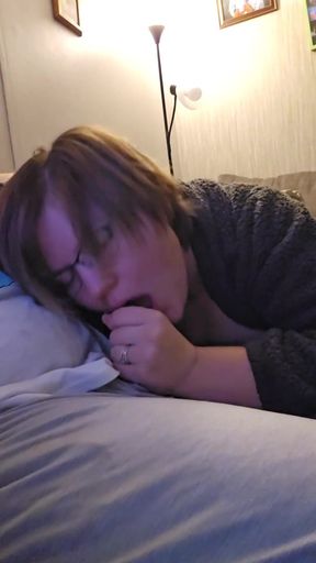 He's eating apple pie I'm sucking his cock lol   Clip 1