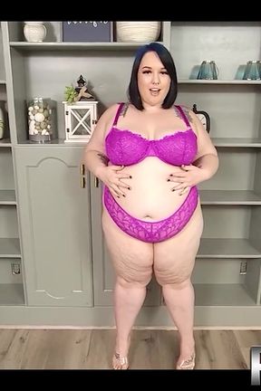 Brunette BBW Alexxxis Allure Sucks Big Black Cock