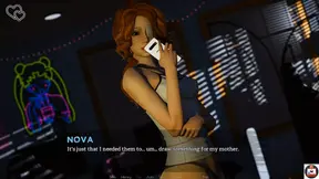 3D Animated Babe Studies Best Things at Home