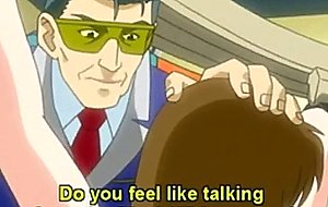 Chained hentai gets injection an enema and electric sho