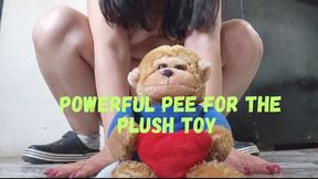 Powerful pee for the plush toy
