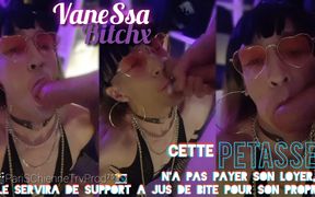 This Bitch Didn't Pay Her Rent, She Will Serve as a Support for Her Landlord's Cock Juice. Vanessabitchx