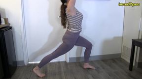 terra mizu pees her tight yoga pants