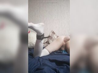 Puppy practices self fisting