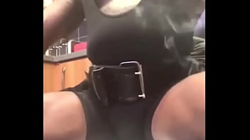 Black Smoking Muscle Scenes in Latex Leather &amp_ Lycra Variety