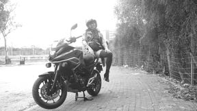 Every Passing Car Saw Her Penis Vibrating Under Her Transparent Dress.