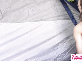Horny SwapFam Impromptu Living Room Camping Trip has Everyone Cumming - S3:E9