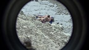 beach voyeur. petite babe hard fucked by older guy