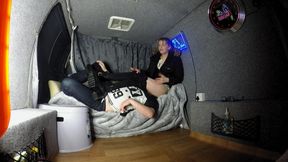 Chelsea Face Sitting In The Camper Van