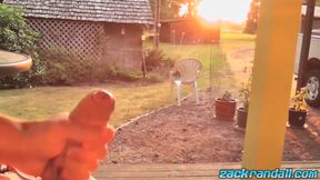Kinky jock Zack Randall jerks off to cum in the sunset