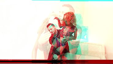 Skinny black girl gets pounded deep by a big white monster cock in an