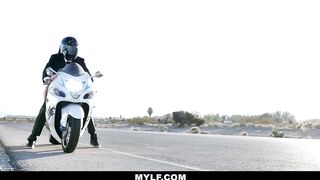 GotMylf - Cassandra Cain Sucks A Cock After A Motorcycle Ride