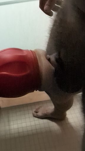 Testing my new toy in the shower
