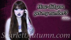How did a loser like you get my number? - WMV SD 480p