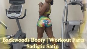 Backwoods Booty | Sweaty Wet Workout Farts Public Farting Fart Fetish Sadistic Satin