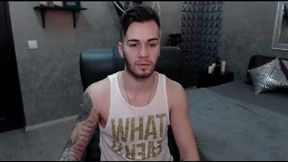 Young Man Chatting a Way While Being Sexy