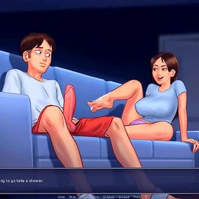 Summertime saga: stepsister caught her stepborther watching porn ep 106