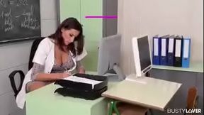 Busty babes Sensual Jane &amp_ Kyra Hot share janitor'_s dick in threesome fuck