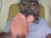 I cummed twice stroking my big black cock😩 come watch😏