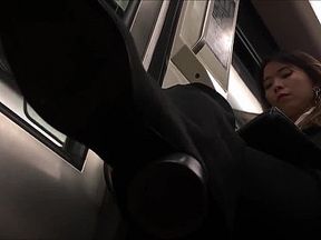 candid korean boots pov