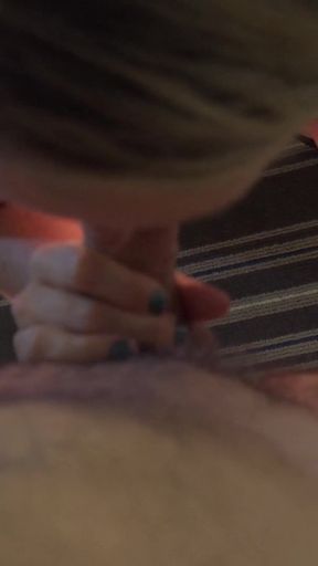 BJ on My Knees Swallow Cum Drip More to the Floor