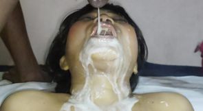 Close-Up Mouth Fucked Rough as He Fills My Little Mouth with Every Drop