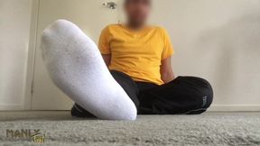 Train the Trainers - White Socked & Bare Feet - Manlyfoot - Workout