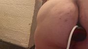 Femboy rides Bad Dragon Werewolf knot then pushes out a GIANT Hot Creampie