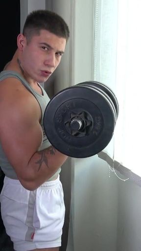 Must-share moment from &quot;Twink muscle bulk boy flexing with boner&quot;