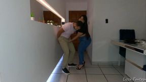 BALLBUSTING - Cuckold boss gets kicked in the balls