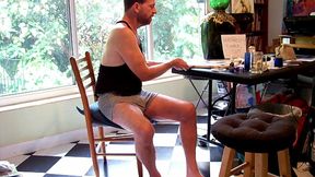 Hairyartist in Cockslip in My Art Studio