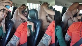 fodi a loira gostosa dentro do carro e o ex dela filmou tudo/ i fucked the hot blonde inside the car and her ex filmed everything