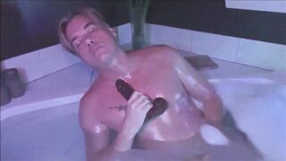 Innocent stud indulges in a naughty solo session with his favorite toy - a big black meat stick!