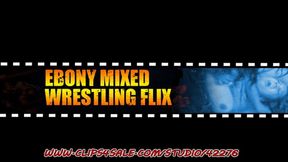 Ebony Mixed Wrestle Quick Outs: Lynn Ribs Crush WMV