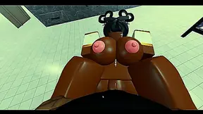 Sultry Black Nun Seduces Roblox Character in Steamy Hentai Encounter