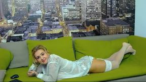 Alice Stripteases on Her Couch