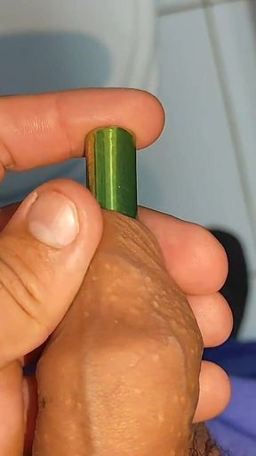 Alkaline Battery Completely Inserted Into the Cock.