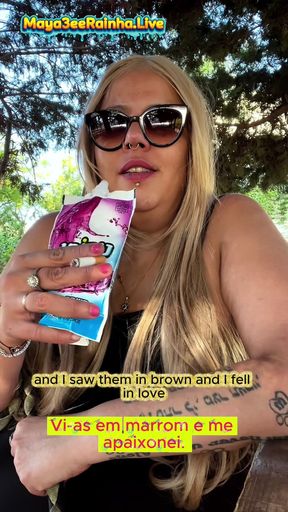 BBW Brazilian MILF Goddess Morning Outdoor Smoking Ritual Showing Thighs