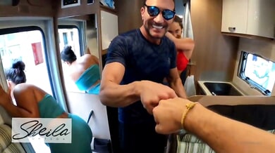 Sheila Ortega and Marco Banderas join a steamy RV foursome with another couple
