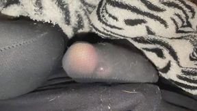 POV: COCK BULDGE CARRESSING IN BLACK PANTHOSE