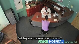 FakeHospital Doctor faces sexy brunette from insurance company