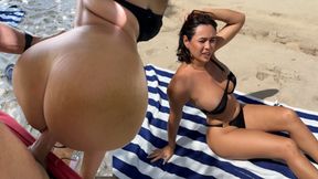 Latina babe cheats and gets big cock in public