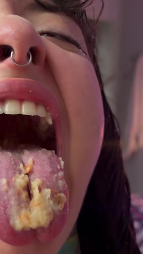 Hungry Giant Chews His Food and Burps, Then Devours You.