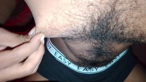 Sexy Black Guy Wearing Underwear Moaning, Talking Dirty Until Cum Hard, Strong Orgasm