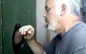 Blowjob and cum eating in Glory Hole