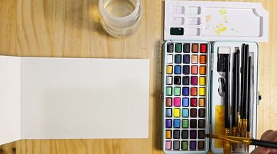 Painting a Landscape in watercolor part one real time