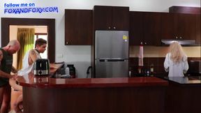 Almost caught surprise anal creampie with step daughter