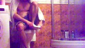 Solo boy in shower